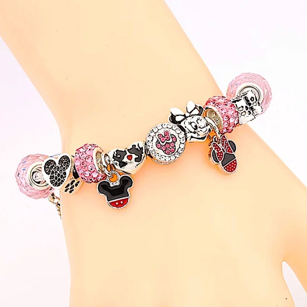 Disney Mickey & Minnie Mouse Pandora Charm Bracelet - Picture 4 of 5